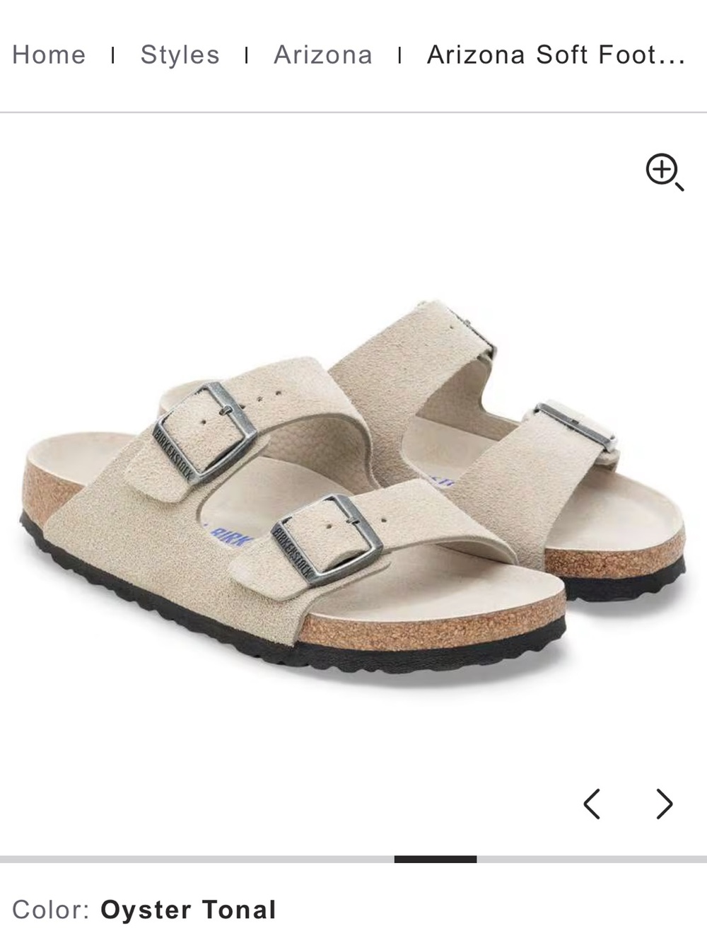 ☀️🌊 Women's Birkenstock Arizona Soft Footbed Sandal — Oyster Tonal Suede